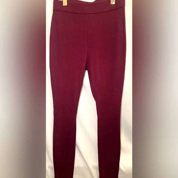 Time and Tru Ribbed Plum Colored Leggings - Picture 1 of 7